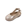 thumbnail image 2 of Viluyesy Girls Dress Shoes Closed Toe Soft Sole Bow Princess Party Shoes for Kids Gold Size 11 Little Kids, 2 of 7