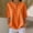 *Orange, variant on ClodeEU Women's Henley Button Short Sleeve T-Shirt,Solid Color Casual Loose Summer Top White,Women's Plus XXL