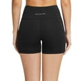 thumbnail image 5 of BALEAF Women's 5" Active Wear High Waist Yoga Shorts with Side Pockets Black XXL, 5 of 7
