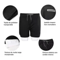 thumbnail image 3 of Short Con Licras Deportiva 2 En 1 Con Banda Deportiva Cabeza, 3 of 7