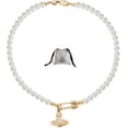 thumbnail image 1 of LAICAIW Collier Saturne Cristal Strass Collier Saturne, Collier Ras-du-Cou Perle pour Femmes Collier Planète Est des Cadeaux Parfaits pour Femmes Filles, 1 of 6