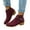 Wine, variant on Dress Boots for Women Ladies Fashion Suede Pointed Toe Stacked Low Heel Winter Fall Short Dressy Ankle Booties