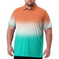 thumbnail image 3 of BRANROY Men's Big and Tall Polo - Fade Print UPF 50+ Mens Golf Shirts Short Sleeve, Collared Casual Work Shirts & Breathable Polo Shirts - Perfect for Outdoor & Course,Green,5XL, 3 of 8
