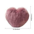 thumbnail image 4 of Taotanxi Faux Wool Heart-Shaped Pillow Long-Pile Plushy Living Room Sofa Cushion Cute Gift Pillow For Girls Bedside Pillow Purple, 4 of 6