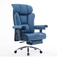 thumbnail image 1 of Desk Office Chair Big  Back PU Leather Computer Chair  Executive Office Chair with Leg Rest and Lumbar Support  Grey Office Chair, 1 of 5