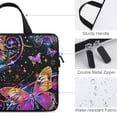 thumbnail image 3 of AWERP Butterfly Colorful Butterfly Cozy Diving Fabric Tablet Cover Neoprene Laptop Sleeve Carrying Bag 13inch, 3 of 5