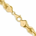thumbnail image 4 of 14K Yellow Gold 8mm D/C Rope With Fancy Lobster Clasp Chain (24 X 8) Made In Peru 060-24, 4 of 5