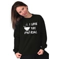 thumbnail image 4 of Love You Pho Real Vietnamese Food Unisex Plus Fleece Graphic Sweatshirt Brisco Brands 2X, 4 of 5