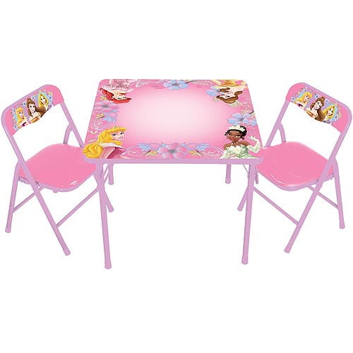 disney princess folding table and chairs