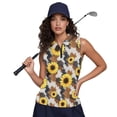 thumbnail image 5 of Whosucclay Sunflower Cow Print Womens Golf Shirt Women's Golf Shirts for Ladies, Zip Up Shirts Casual for Tennis Athletic Sport, 5 of 7