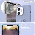 thumbnail image 3 of for iPhone 12/iPhone 12 Pro Case with Ring Kickstand,Support Magnetic Car Mount,Full Body Liquid Silicone Shockproof Slim Fit Phone Case for iPhone 12/12 Pro 6.1 inch - Lavender Grey, 3 of 14