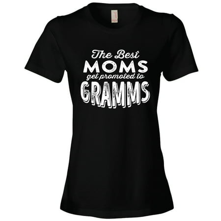 Feisty and Fabulous Brand: The Best Moms Get Promoted to Gramms, Mother's Day Gift, Black (Best Gift To Get A Girl For Her Birthday)