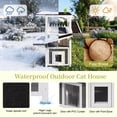 thumbnail image 4 of Aukfa 4-Tier Outdoor Cat House with Weatherproof Roof, Wooden Cat Tree with Ramps & Scratching Post, Multi-Level Cat Enclosure for Outside/Inside,White, 4 of 7