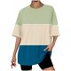 thumbnail image 1 of Camiseta Corta con Cuello Redondo Y Gota Del Hombro para las Mujeres, 1 of 4