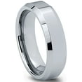 thumbnail image 2 of Charming Jewelers Tungsten Wedding Band Ring 6mm for Men Women Comfort Fit Beveled Edge Polished Lifetime Guarantee Size 9.5, 2 of 5