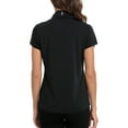 thumbnail image 6 of LRD Women's Short Sleeve Golf Polo Shirts UPF 30 Black - XL, 6 of 6