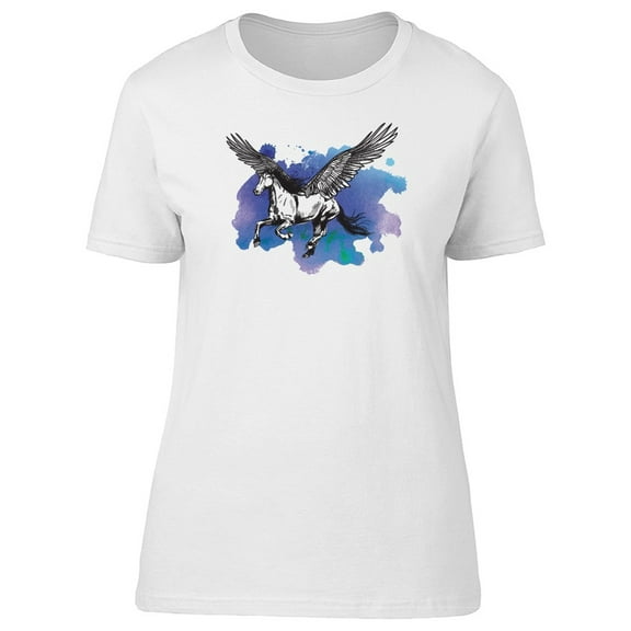 Lovely Pegasus Grunge Sketch Tee Women's -Image by Shutterstock
