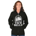 thumbnail image 4 of Taco Belle Mexican Fast Food Funny Unisex Fleece Graphic Zip Up Hoodie Brisco Brands 5X, 4 of 5