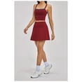 thumbnail image 3 of PISONIC Women 2 Piece Tennis Dress Cross-Back Tank Top with High Waisted Workout Skorts Skirt Set Yoga Golf Athletic Outfits Set, 3 of 7