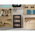 thumbnail image 4 of Black,20" Side Wide Folding Storage Cabinet ,4 Tiers,19.69"×11.81"×40.55",Collapsible Storage Bins with Magnetic Door, Plastic Storage Cabinet with Wheels, 4 of 28