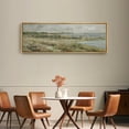 thumbnail image 4 of Large Framed Canvas Print Vintage Countryside Landscape with Blooming FlowersWall Art Decorative Ready to Hang Painting for Living room Bedroom 60x20 inches Natural Frame, 4 of 7