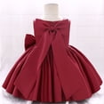 thumbnail image 4 of IDOPIP Flower Girls Bowknot Tutu Dress for Kids Baby Wedding Birthday Party Baptism Formal Dresses, 4 of 8