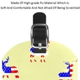 thumbnail image 4 of Square 2Pack PU Leather American Flag Deer Cruise Luggage Tag with Privacy Cover and Name ID Tag for Travel Handbags Backpacks Luggage Tags, 4 of 6