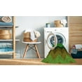 thumbnail image 2 of Ahgly Tapis Rond Lavable en Machine Intérieur Transitionnel Vert Armée, 3 Pieds Rond, 2 of 7