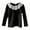 Black134/A, variant on Girls Long Sleeve Blouse With Lace Trim Collar Cute Casual Tops For Toddler Kids Comfortable Soft Basic Tee For Fall Winter Breathable Dailywear