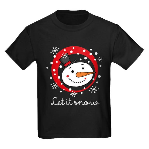 CafePress - Let It Snow 4 Kids Dark T Shirt - Dark T-Shirt Kids XS-XL