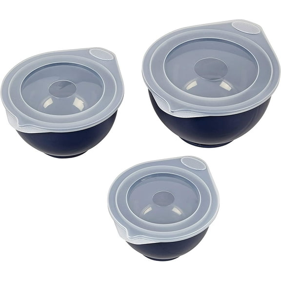 Wilton Navy Blue Covered Mixing Bowl Set, 6-Piece