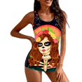 thumbnail image 2 of Womens Oversized Tshirts Plus Size Skull Print Sleeveless Casual U Neck Floral Tee Summer Tops 2026 Fashion, 2 of 4
