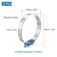 thumbnail image 2 of Uxcell 10Pack Worm Gear Hose Clamp Clips Adjustable 51- 70mm Range Fuel Line Clamps, 2 of 4