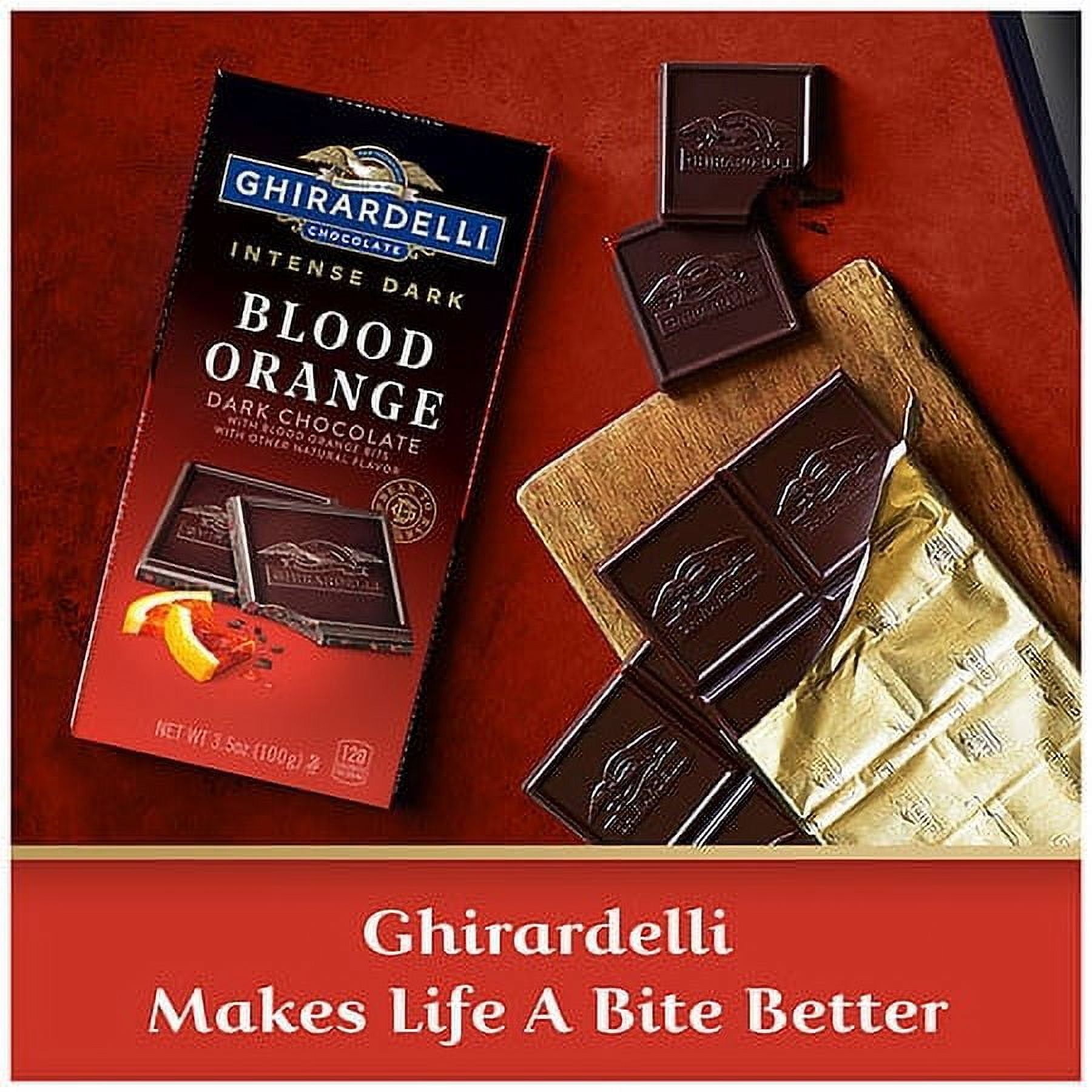 2 Pack - Ghirardelli Intense Dark Blood Orange Chocolate Bar - 3.5 oz