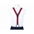 thumbnail image 4 of SUTENGDA Button Holes Link Men‘s Suspenders Adjustable Elastic Unisex Braces Wine Red, 4 of 5