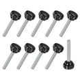 thumbnail image 1 of Paquete de 10 perillas de sujeción estriadas, tornillo de cabeza de hombre M8x40mm, acero al carbono para industrial, máquina, 1 of 1