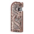 thumbnail image 2 of maxiaoxia Windproof Double Flame Inflatable Lighter Double Fire Direct Conversion Open Flame Inflatable Lighter Metal Three-dimensional Relief Dragon Men's Lighter for Camping Candle BBQ Hiking, 2 of 5