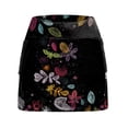 thumbnail image 3 of vigerkar Athletic Skorts Women with Pockets Size High Waist Golf Tennis Skirt Tummy Control Summer Floral Print Short (Grey, 4XL), 3 of 4