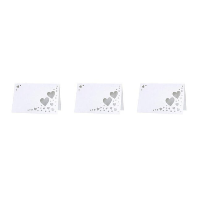 Maytalsory 1/2/3/5 50pack/lot Add Touch Of Class With Wedding Elegant Name Cards Smooth Surface white 3PCS