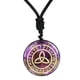 thumbnail image 3 of Collar COLGANTE Antiguo triquetra Yuyangstore liso tallado Joyería negro Violeta, 3 of 8