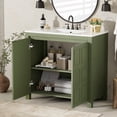 thumbnail image 5 of Harper & Bright Designs 36 "Bathroom Vanity Sink Combo, Bathroom Floor Cabinet with Storage, Green, 5 of 17
