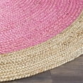 thumbnail image 4 of Safavieh Fibre Naturelle Ronde Collection NF801P Fait à la Main Boho Tressé Jute Zone Tapis, 7' x 7' Ronde, Rose, 4 of 4