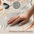 thumbnail image 6 of ODIKA 8'x10' Washable Area Rug Durable, Non-Slip Tree Stump Wood Grain Rustic Nature With Earthy Annual Rings for Living Room, Under Sectional, Family, 6 of 7