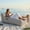 Grey, variant on Vornel 70.9" Light Orange Outdoor Waterproof Chaise Lounge, Olefin Fabric Patio Poolside Bean Bag Bed