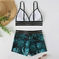 thumbnail image 6 of VBVC Bikini Set for Women Tummy Control Leaves Print Swimsuit Swimwear Beachwear 2 Piece Bathing Suit, 6 of 6