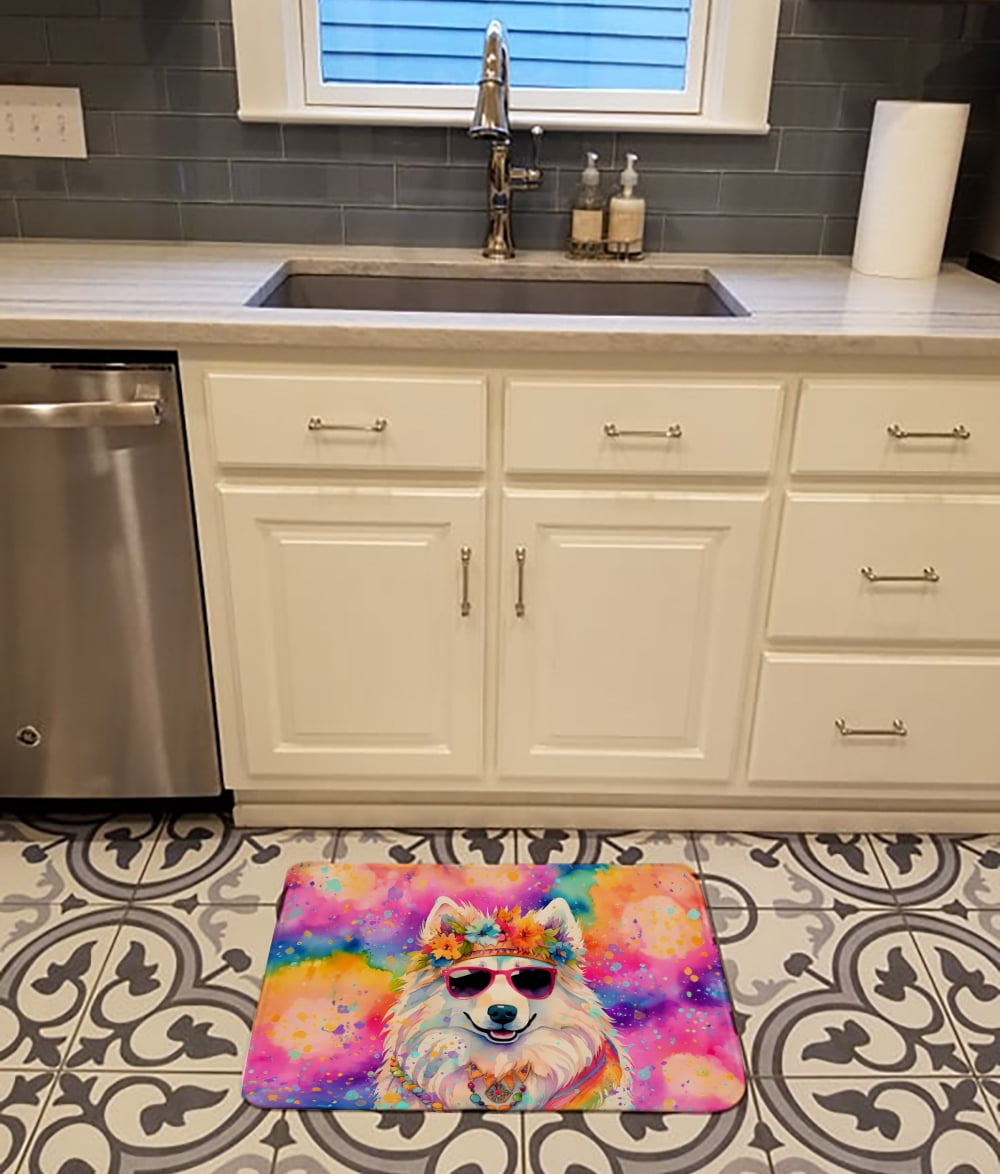 Yorkshire Terrier Hippie Dawg Memory Foam Kitchen Mat
