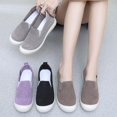 thumbnail image 5 of XIMIN Women's Slip-On Walking Tennis Flats Shoes Loafers Low Top Knit Dressy Comfortable Casual Travel Work Driving Business Sneaker Footwear (39, Purple), 5 of 8
