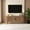Walnut, variant on 63" TV Stand for TVs up to 70 Inch, Entertainment Center with Storage and Adjustable Shelves, Modern Media Console with Sliding Doors for Living Room, Walnut