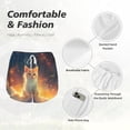 thumbnail image 6 of Picia Starry Sky Constellation Cat Pattern Women's 2 in 1 Athletic Running Shorts High Waisted Workout Casual Gym Sweat Shorts with Comfy Liner Zipper Pockets-Small, 6 of 9