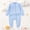 hwj# Blue422, variant on Huowey Baby Toddler Summer Breathable Romper Solid Color Long Sleeve Ribbed Full Zip Up Round Neck One Piece Jumpsuit Fashion Cozy Relaxed Bodysuit Stylish Clothes Sets,Blue,NB-1 Months